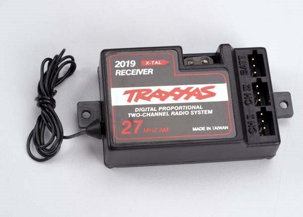 Traxxas 2019 - Receiver 2-channel 27MHz without BEC (for use with electronic speed control)