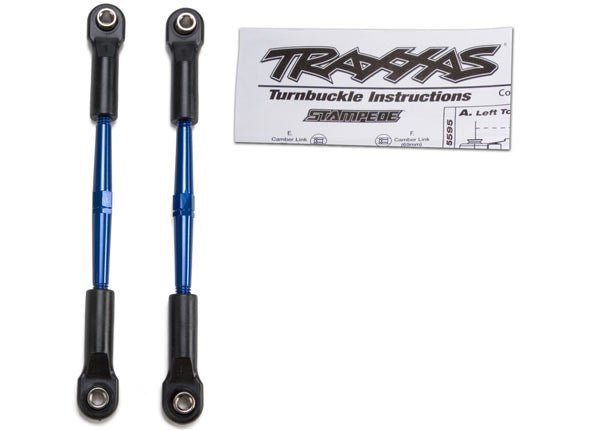 Traxxas 2336A - Turnbuckles Aluminum (Blue-Anodized) Toe Links 61mm (2) (fits Stampede)