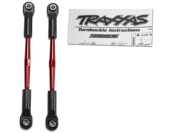 Traxxas 2336X - Turnbuckles Aluminum (Red-Anodized) Toe Links 61Mm (