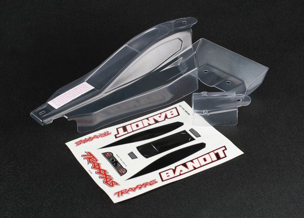 Traxxas 2417 - Body Bandit (front & rear) (clear requires painting)/ window lights grille decal sheet