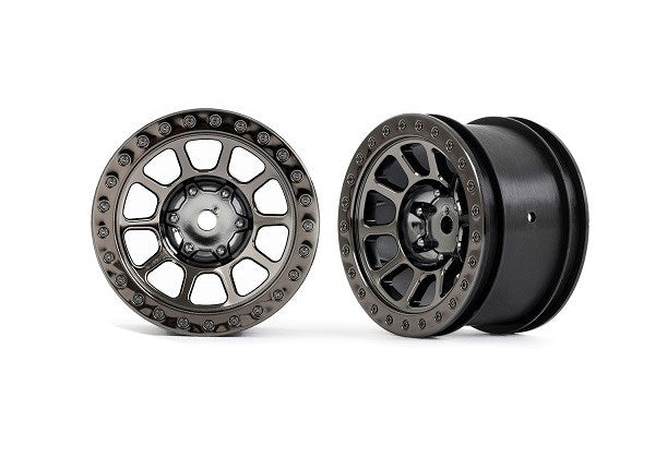 Traxxas 2480A WHEEL 2.2 BLK CHRM BEADLOCK R