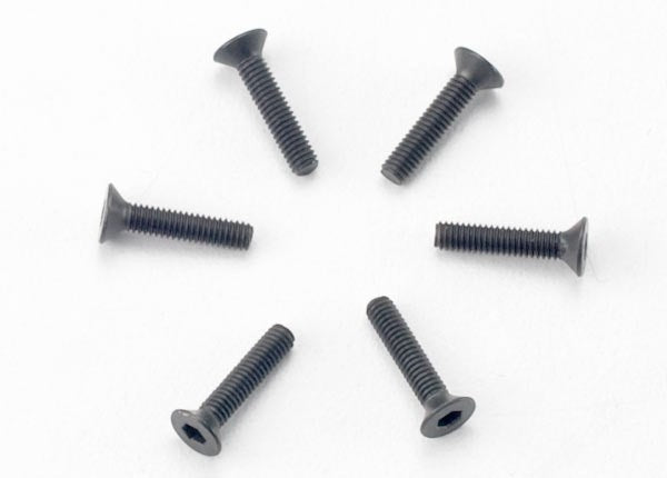 Traxxas 2526 - Screws 2.5x12 countersunk machine (hex drive) (6)