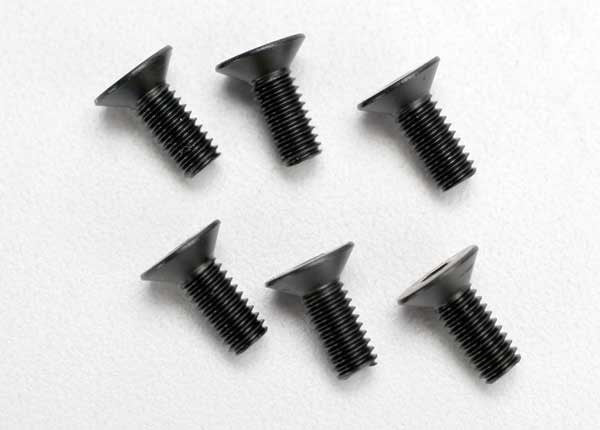 Traxxas 2535 - Screws 4x10mm countersunk machine (hex drive) (6)