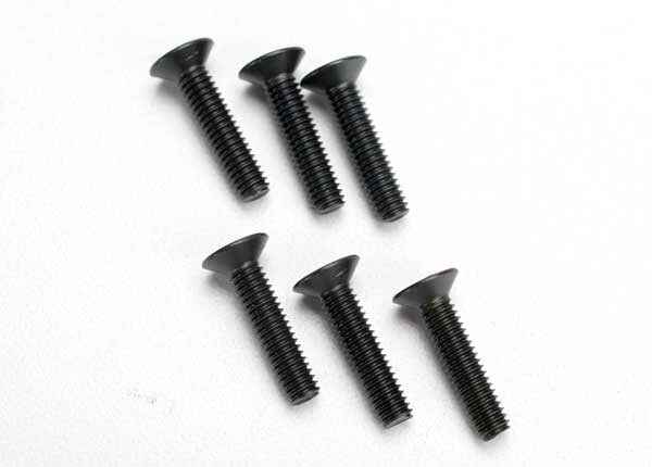 Traxxas 2547 - Screws 4x18mm countersunk machine (hex drive) (6)