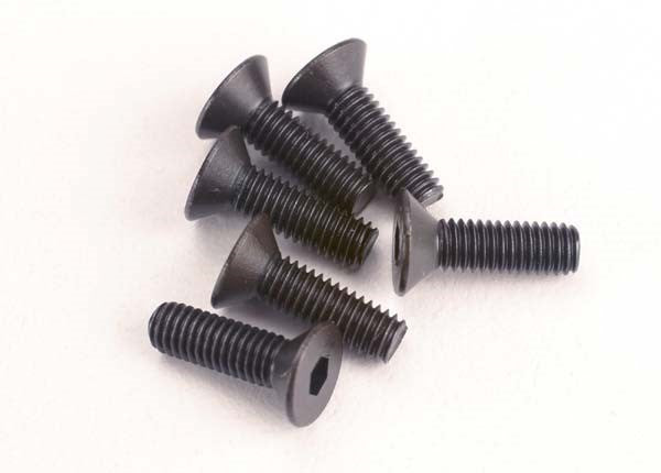 Traxxas 2551 - Screws 3x10mm countersunk machine (6) (hex drive)