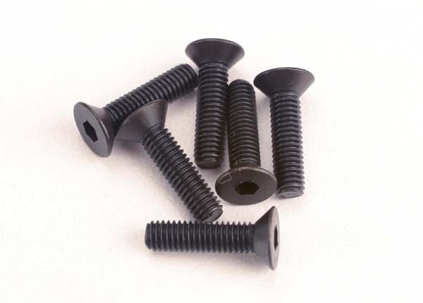 Traxxas 2552 - Screws 3x12mm countersunk machine (6) (hex drive)