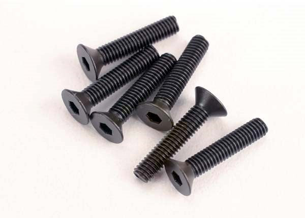 Traxxas 2553 - Screws 3x15mm countersunk machine (6) (hex drive)