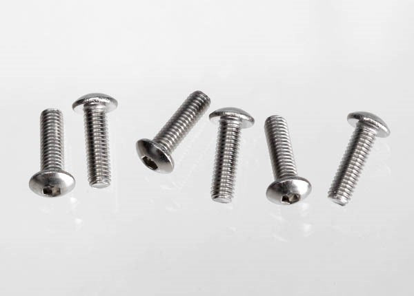 Traxxas 2577X - Screws 3x10 button-head machine (hex drive) (stainless steel) (6)