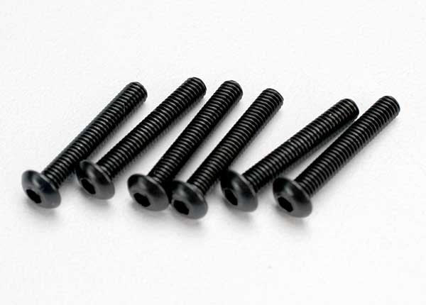 Traxxas 2583 - Screws 3x18 button-head machine (hex drive) (6)