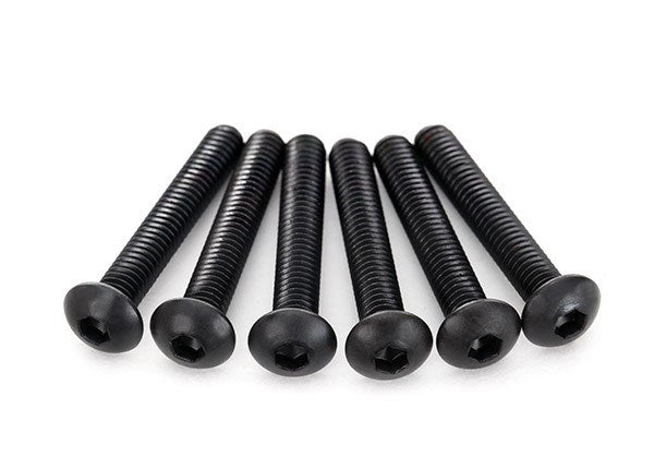 Traxxas 2596 - Screws 4x25mm button-head machine (hex drive) (6)