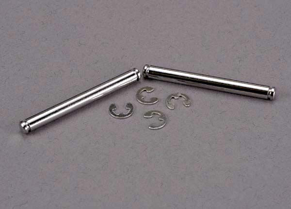 Traxxas 2637 - Suspension Pins 31.5mm Chrome (2) W/ E-Clips (4)