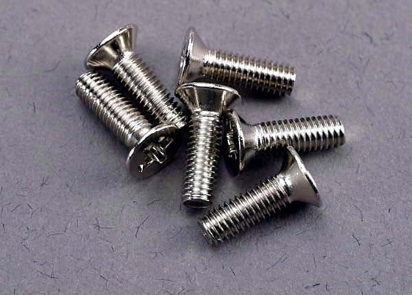 Traxxas 3177 - Screws 3x10mm countersunk machine (6)