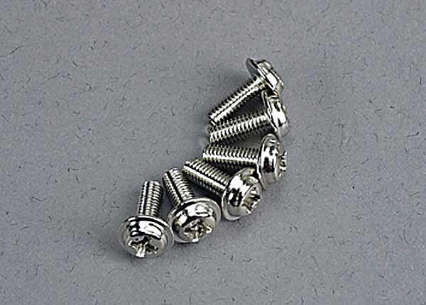 Traxxas 3185 - Motor screws (3x8mm washerhead machine) (6)