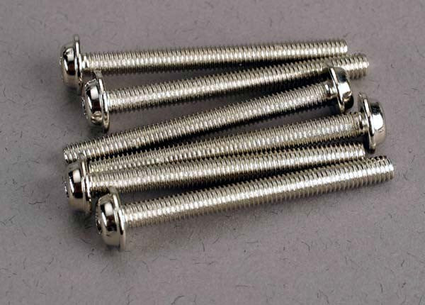 Traxxas 3196 - Screws 3x30mm washerhead machine (6)