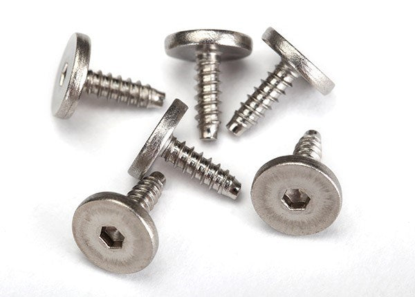 Traxxas 3233 - Screws 2.6x8mm flathead self-tapping (hex drive) (6)