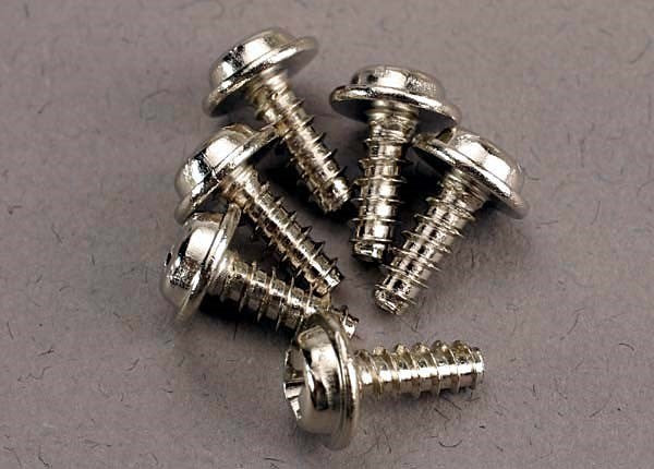 Traxxas 3290 - Screws 3x8mm washerhead self-tapping (6)