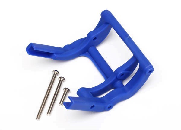 Traxxas 3677X - Wheelie Bar Mount (1)/ Hardware (Blue)