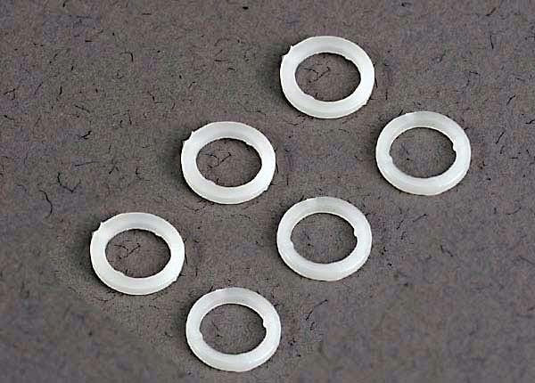 Traxxas 3685 - White plastic washers (5x8x1.0mm) (6)