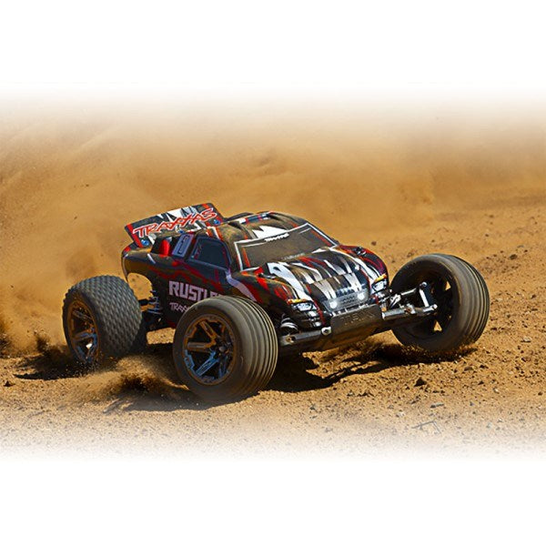 Traxxas 37076-74 - Rustler VXL: 1/10 2WD RTR Stadium Truck w/TSM (Magnum 272R Trans.)