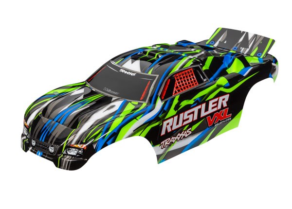 Traxxas 3726G RUSTLER VXL BODY GRN/BLUE