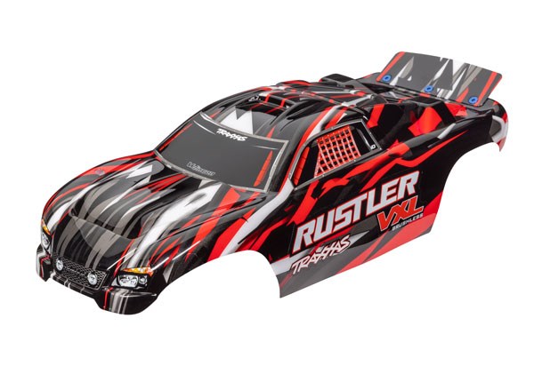 Traxxas 3726 RUSTLER VXL BODY R/BLK/WHT