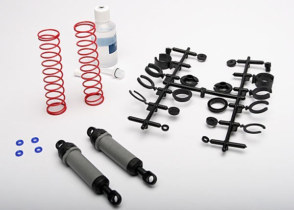 Traxxas 3762A - Ultra Shocks (gray) (xx-long) (complete w/ spring pre-load spacers & springs) (rear) (2)