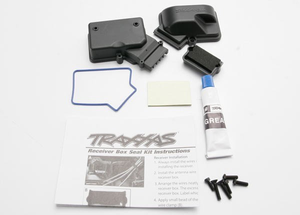 Traxxas 3924 - Box Receiver (Sealed)/ Foam Pad/ Silicone Grease/2.5X8mm BCS (2)/ 3x10mm CCS (2)/ 3x15mm CCS (2)