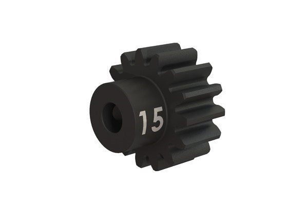 Traxxas 3945X - Gear 15-T pinion (32-p) heavy duty (machined hardened steel) (fits 3mm shaft)/ set screw