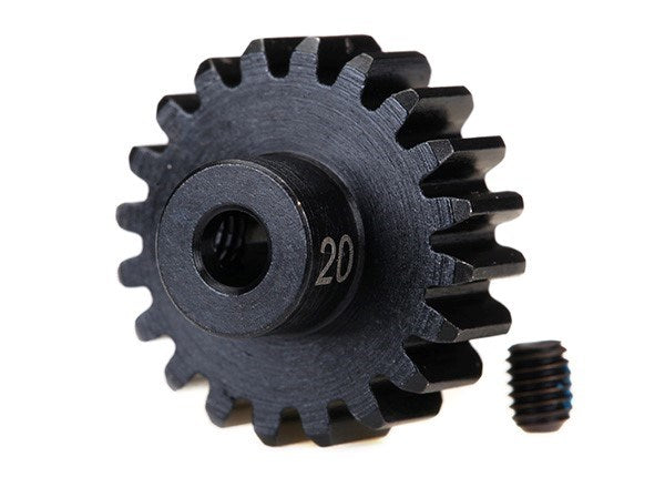 Traxxas 3950X - Gear 20-T pinion (32-p) heavy duty (machined hardened steel) (fits 3mm shaft)/ set screw