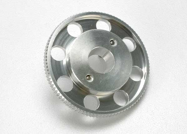 Traxxas 4142X - Flywheel (Larger Knurled For Use With Starter Boxes) (TRX 2.5 and TRX 2.5R) (silver anodized)