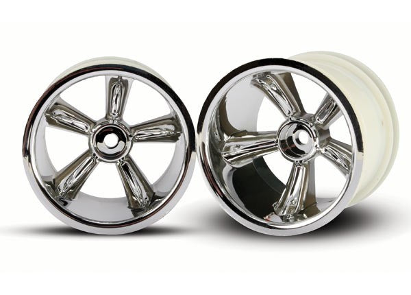 Traxxas 4172 - Trx Pro-Star Chrome Wheels (2) (Rear) (For 2.2" Tires)