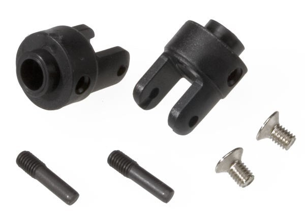 Traxxas 4628R - Differential output yokes black (2)/ 3x5mm countersunk screws (2)/ screw pin (2)
