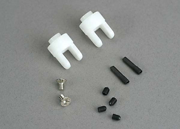 Traxxas 4628 - Differential output yokes (2)/ 3x5mm countersunk screws (2)/ 3mm set (set) screws (4)