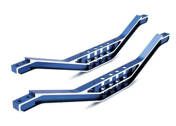 Traxxas 4923X - Chassis Braces Lower Machined 6061-T6 Aluminum (Blue)