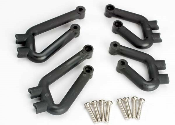 Traxxas 4936 - Bumper mounts front (L&R)/ bumper mounts rear (L&R)/ 3x12mm RHM screws (8)