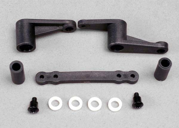 Traxxas 4943 - Steering bellcranks (2)/ bellcrank bushings (5x8x2.5mm) (4)/ bellcrank post spacers (2)/ draglink/ 3x8mm shoulder screws (2)