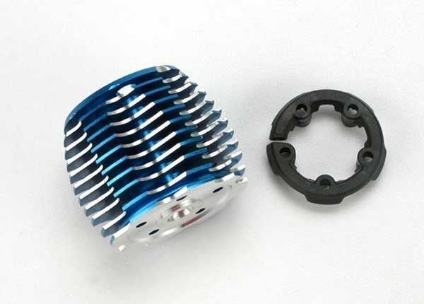 Traxxas 5237 - Cooling Head Powertune (Machined Aluminum Blue-Anodiz