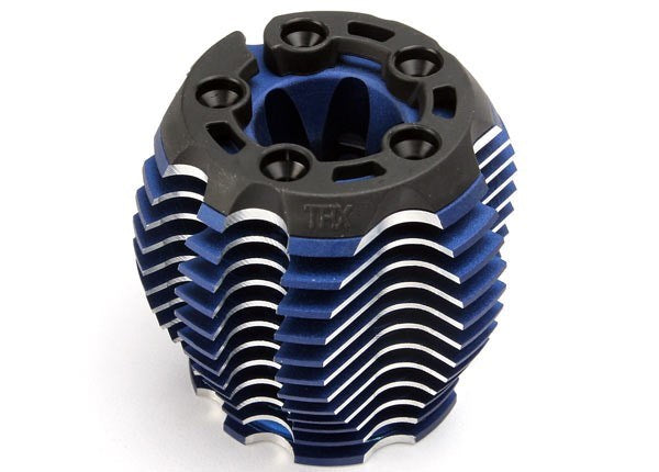 Traxxas 5238R - Cooling Head Powertune (Machined Aluminum Blue-Anodiz