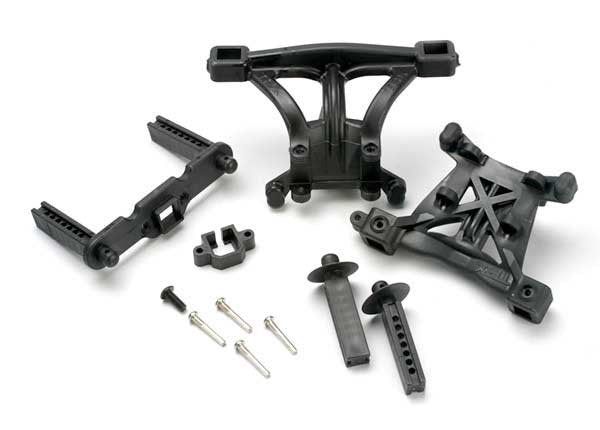 Traxxas 5314 - Body mounts front & rear/ body mount posts front & rear/ 2.5x18mm screw pins (4)/ 4x10mm BCS (1)