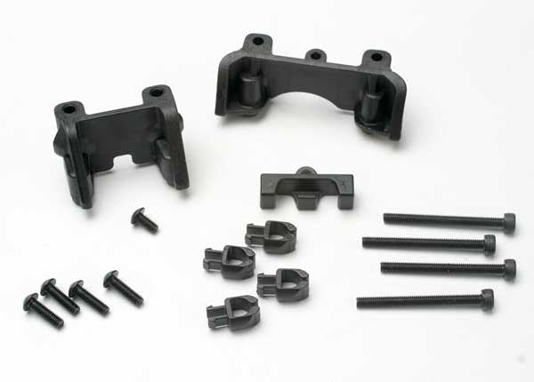 Traxxas 5317 - Shock mounts (front & rear)/ wire clip (1)/ chassis wire clips (4)/ 3x32mm CS (4)/ 3x6mm BCS (1)