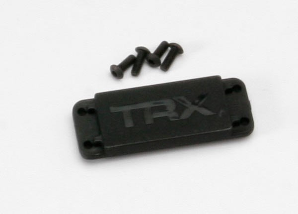 Traxxas 5326X - Cover Plate Steering Servo/ 3X8 Bcs (4)