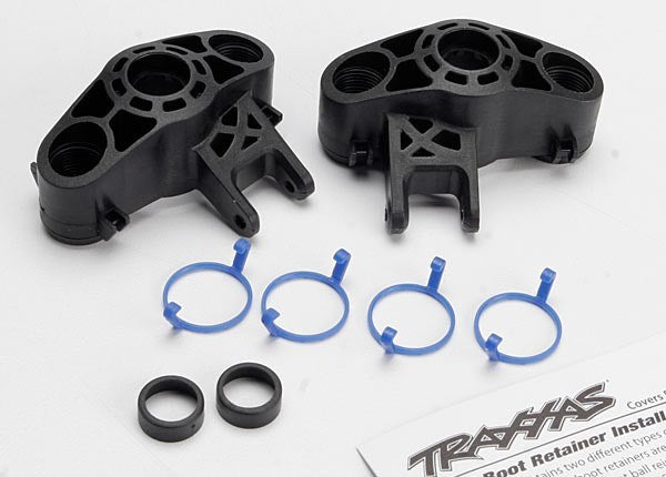 Traxxas 5334R - Axle carriers left & right (1 each) / bearing adapters (2)/ dust boot retainers (4)