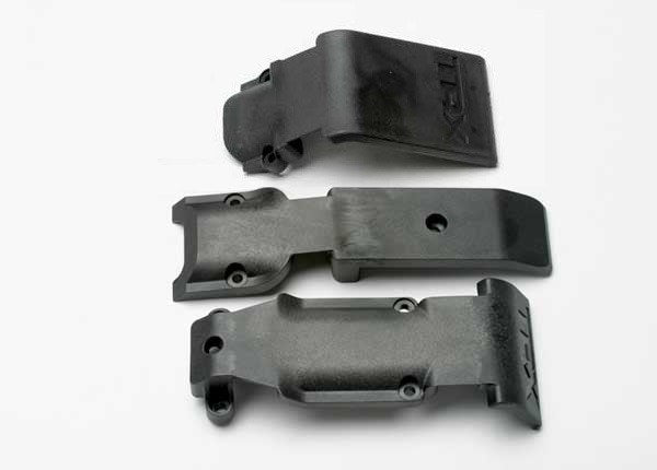 Traxxas 5337 - Skid plate set front (2 pieces plastic)/ skid plate rear (1 piece plastic)