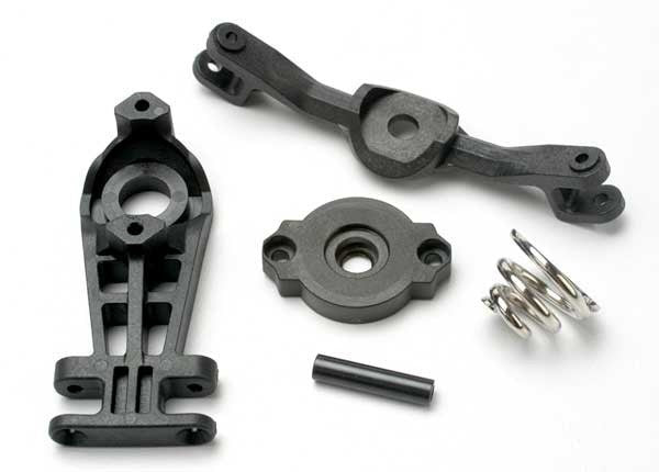 Traxxas 5344 - Steering arm (upper & lower)/ servo saver/ servo saver spring/ steering arm shaft