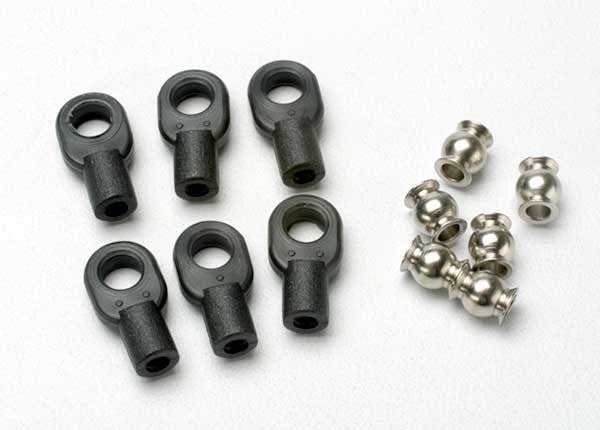 Traxxas 5349 - Rod ends small with hollow balls (6) (for Revo steering linkage)