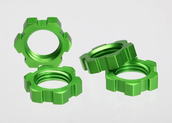 Traxxas 5353A - Wheel Nuts Splined 17Mm (Green-Anodized) (4)