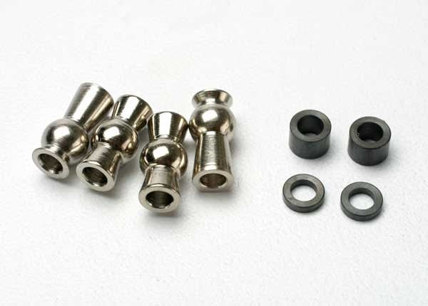 Traxxas 5355 - Hollow ball tall centered (2)/ tall offset hollow ball (2)/ bump steer adjustment shims; 3.5mm (2) 1.17mm (2)