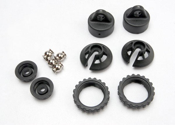 Traxxas 5465 - Caps and spring retainers GTR shock (upper cap (2)/ hollow balls (2)/ bottom cap (2)/ upper retainer (2)/ lower retainer (2))