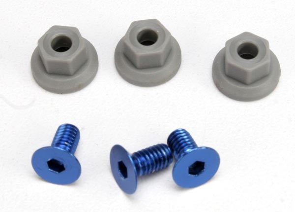 Traxxas 5512 - Wing mounting hardware (4x8mmCCS (aluminum)(3)/ 4x7mm flanged NL (3)