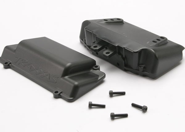 Traxxas 5515X - Battery Box bumper (rear) (includes battery case with bosses for wheelie bar cover and foam pad)